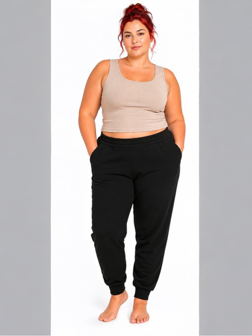 Pact Black Plus-Size Jogger Pants